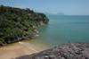 vue sur la mer au bord du plateau de Bako NP