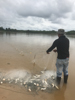 une bonne pêche pour ce pêcheur