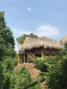 notre cabane face à la mer près du parc de tayrona